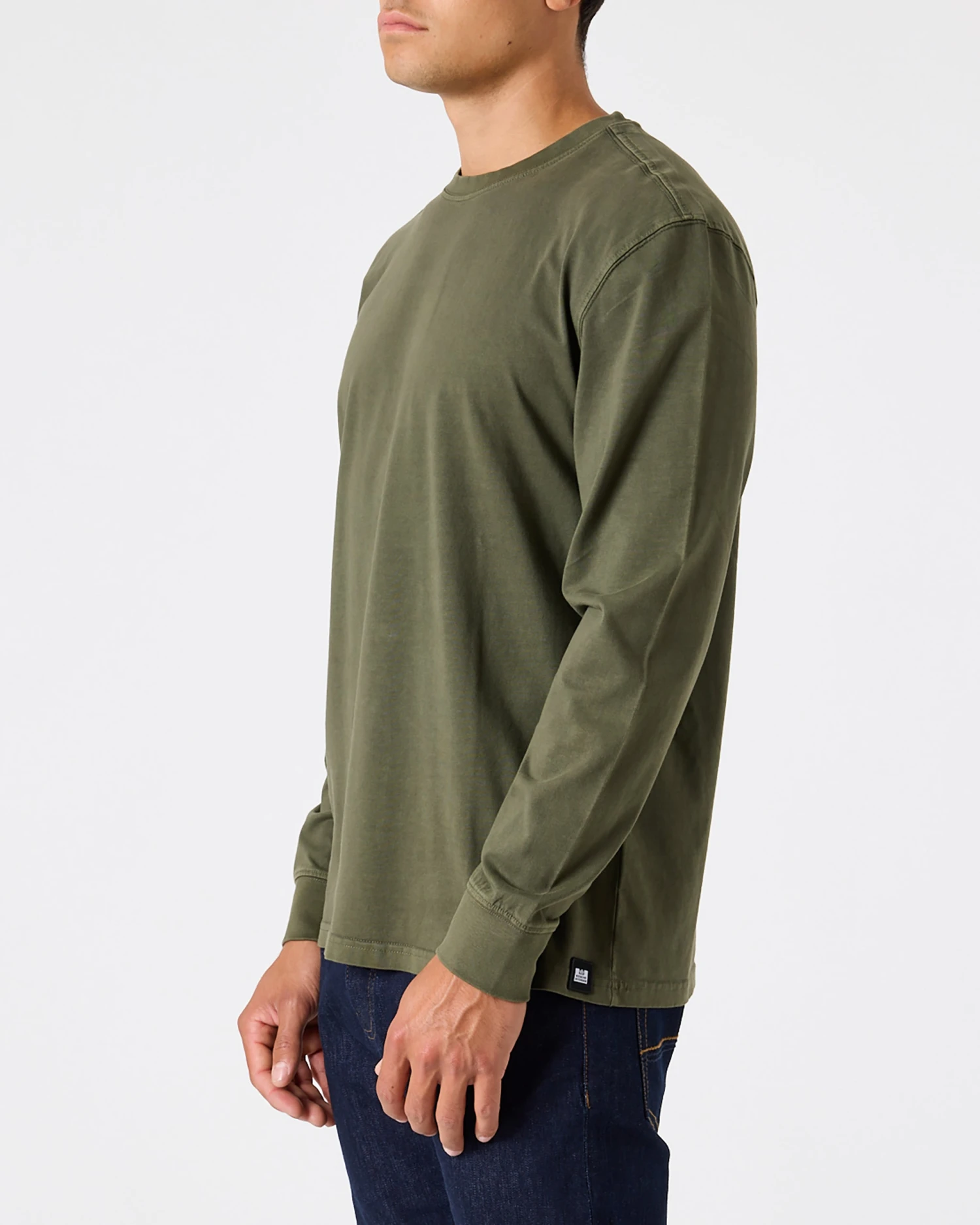 Weekend Offender Freetown Long Sleeve T-Shirt Dark Green - Image 3
