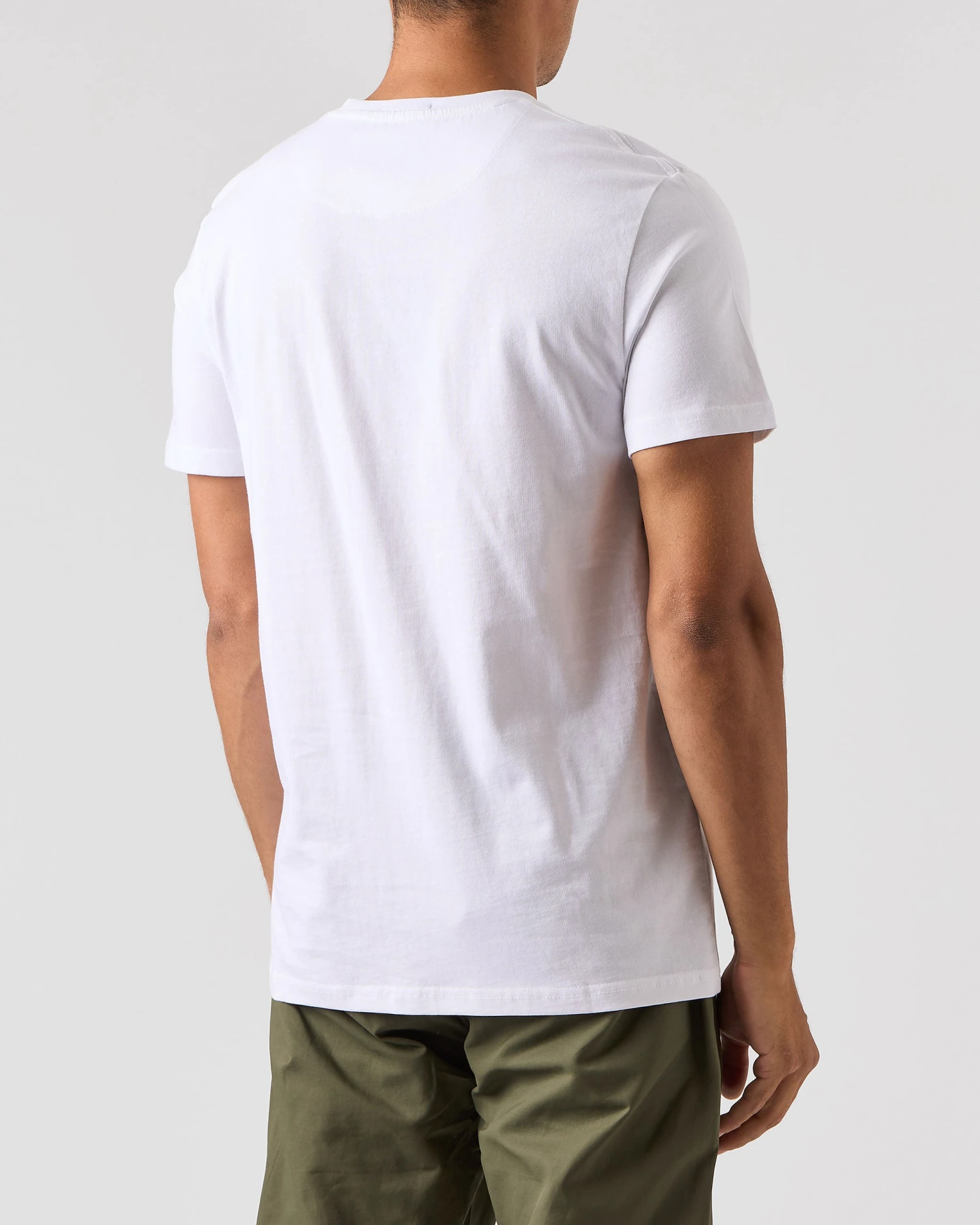 Weekend Offender Dygas T-Shirt White/Blue House Check - Image 4