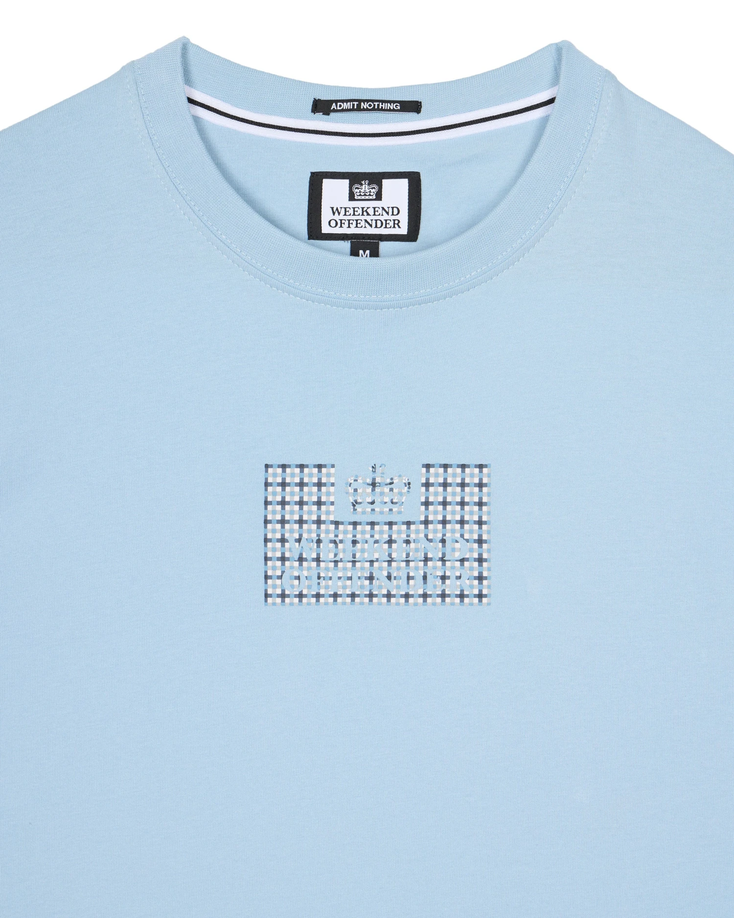 Weekend Offender Dygas T-Shirt Winter Sky/Blue House Check - Image 5