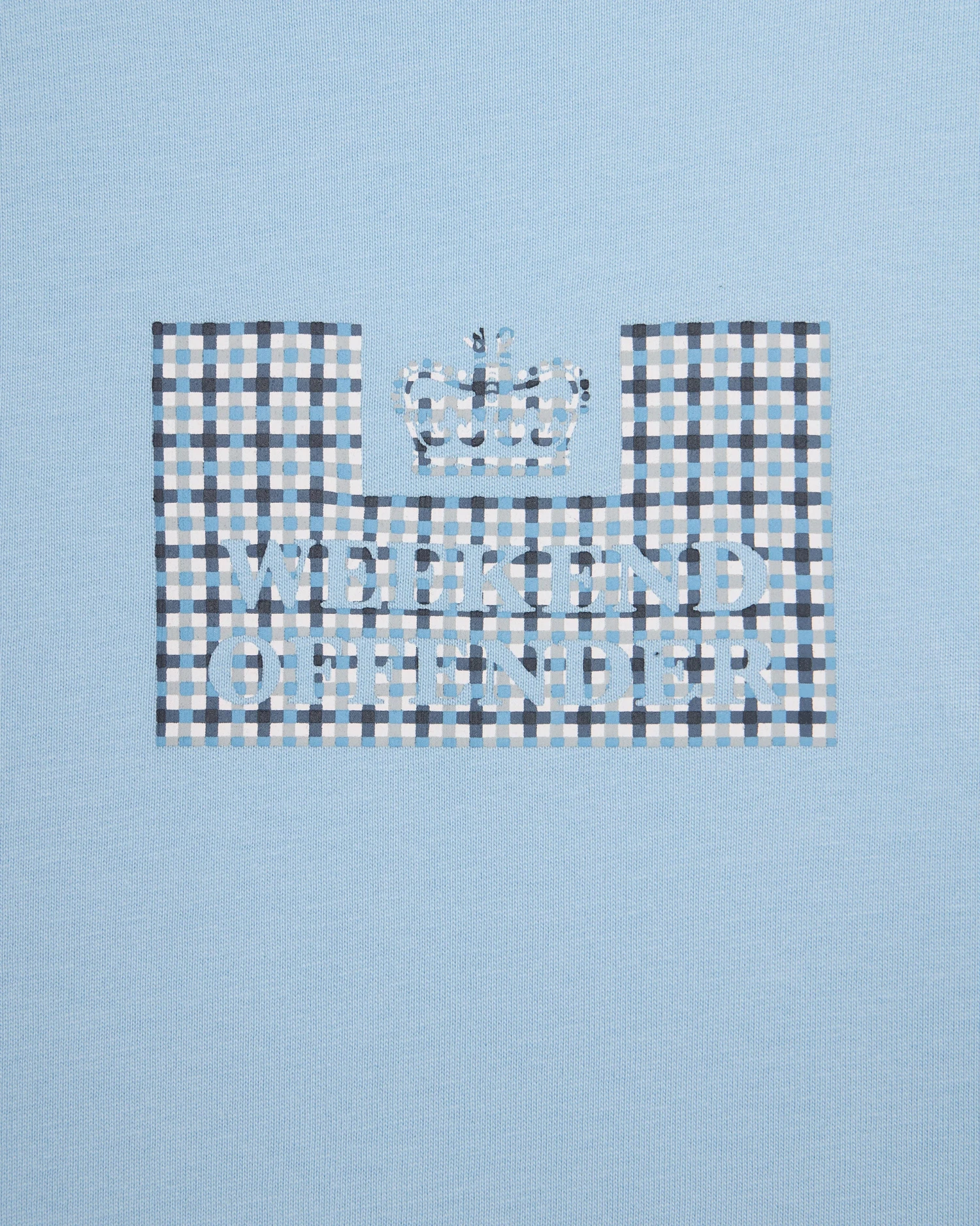 Weekend Offender Dygas T-Shirt Winter Sky/Blue House Check - Image 6