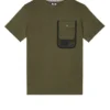 Weekend Offender Lens Mesh Pocket T-Shirt Dark Green
