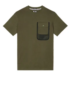 Weekend Offender Lens Mesh Pocket T-Shirt Dark Green