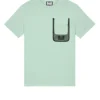 Weekend Offender Lens Mesh Pocket T-Shirt Mint Tea Green