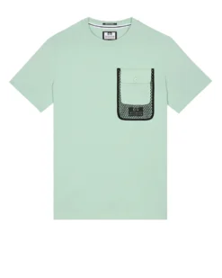Weekend Offender Lens Mesh Pocket T-Shirt Mint Tea Green
