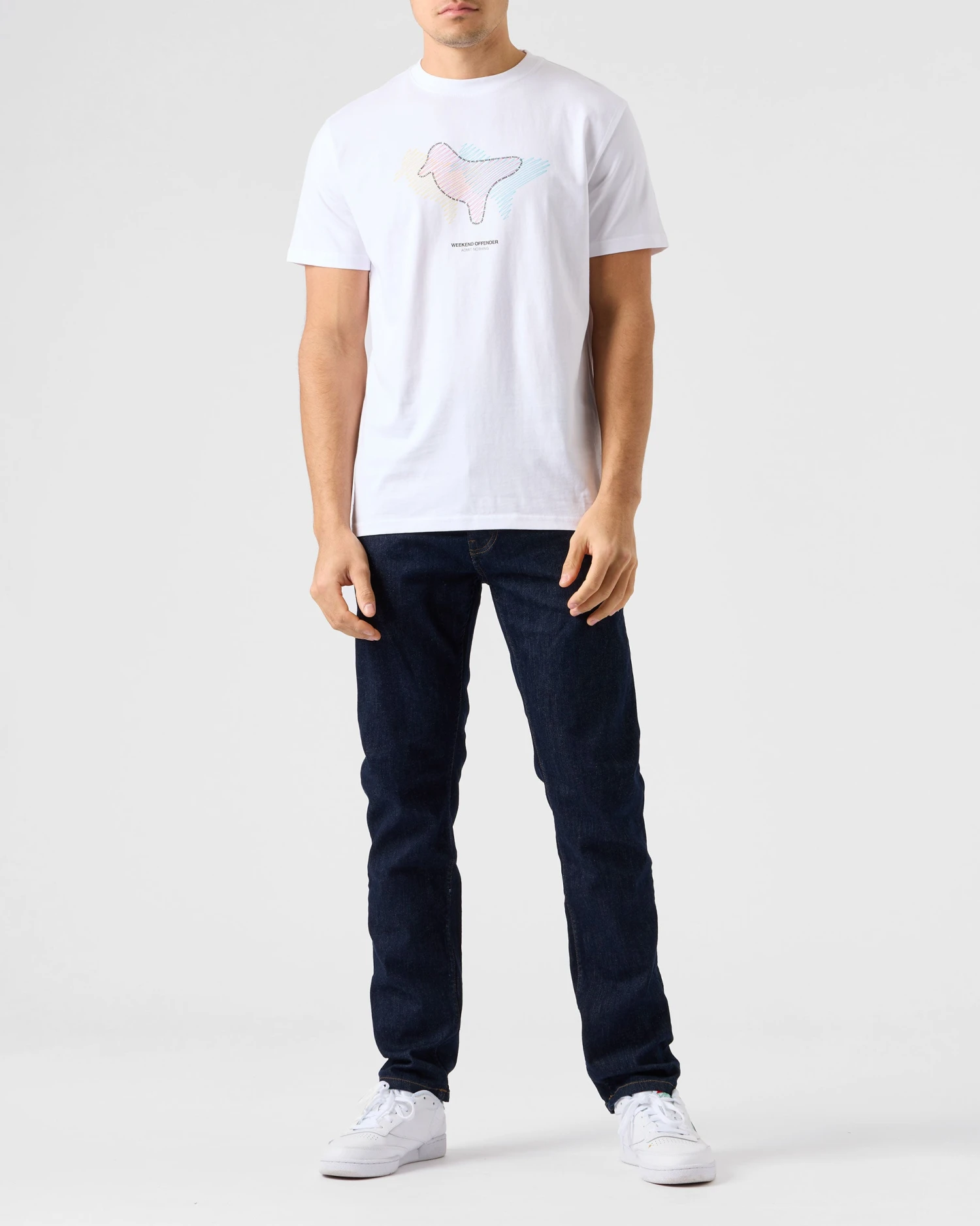 Weekend Offender Gabe Graphic T-Shirt White - Image 2