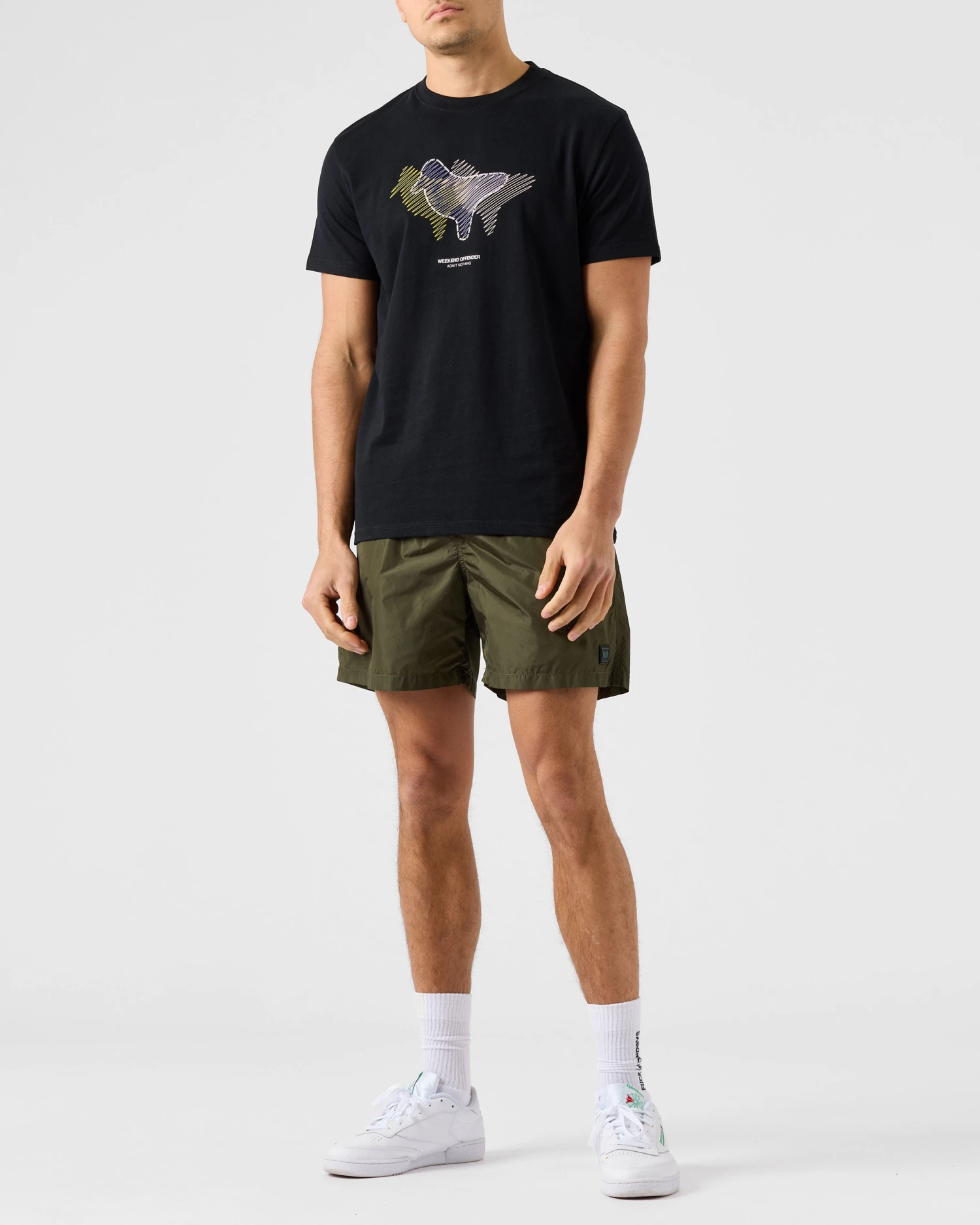 Weekend Offender Gabe Graphic T-Shirt Black - Image 2