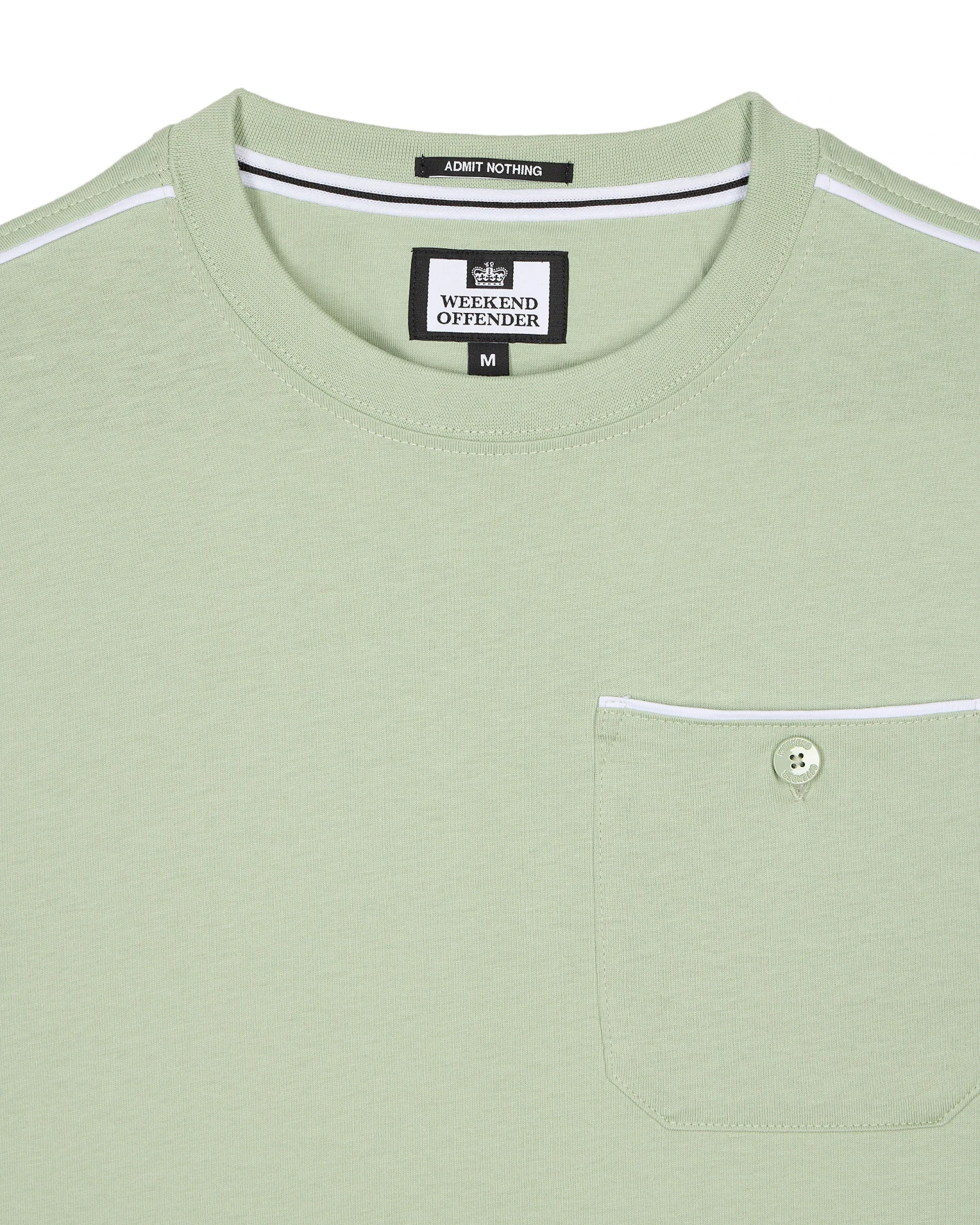 Weekend Offender Kea Pocket T-Shirt Pale Moss Green - Image 5