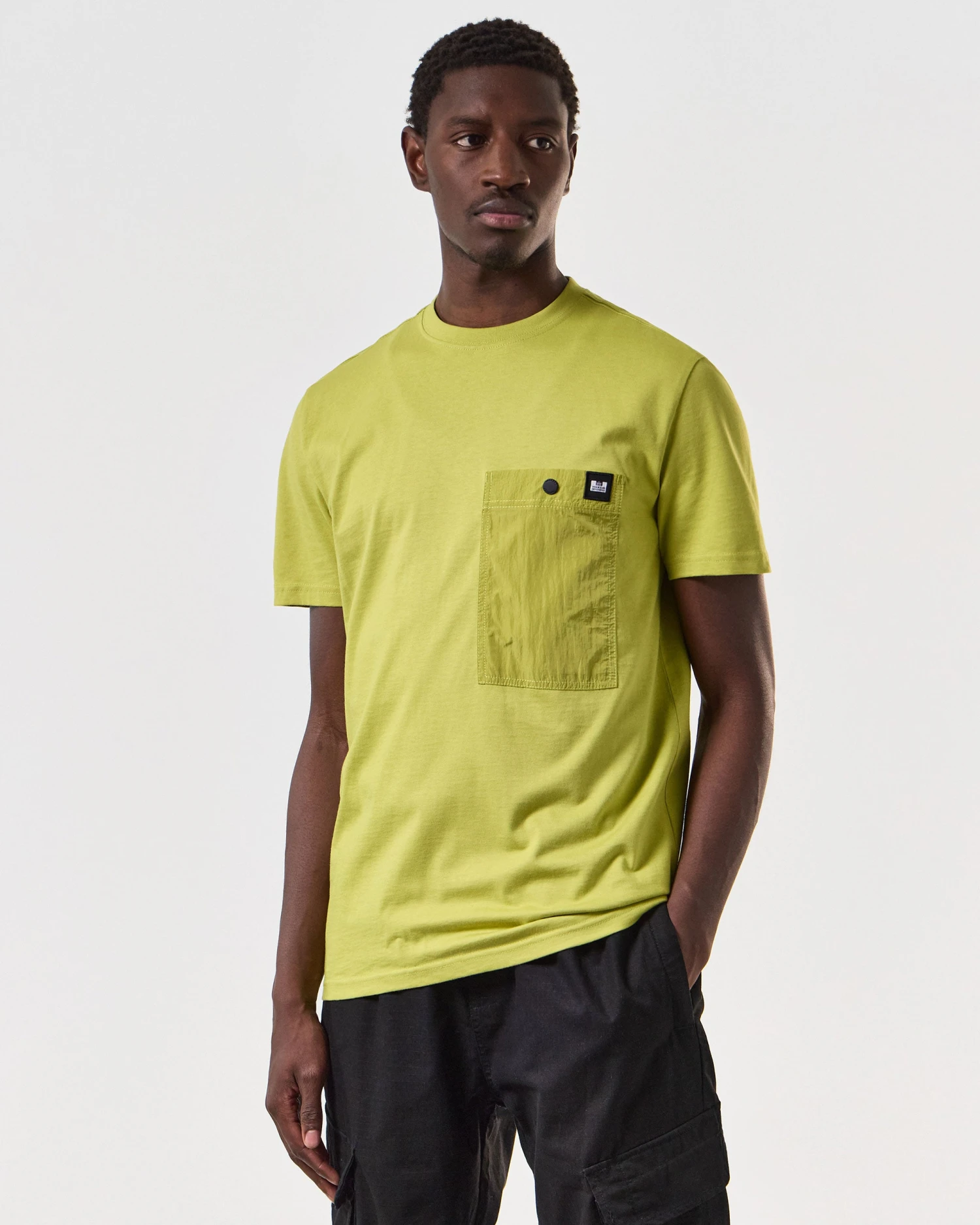 Weekend Offender Tabiti Pocket T-Shirt Limeish Green - Image 3