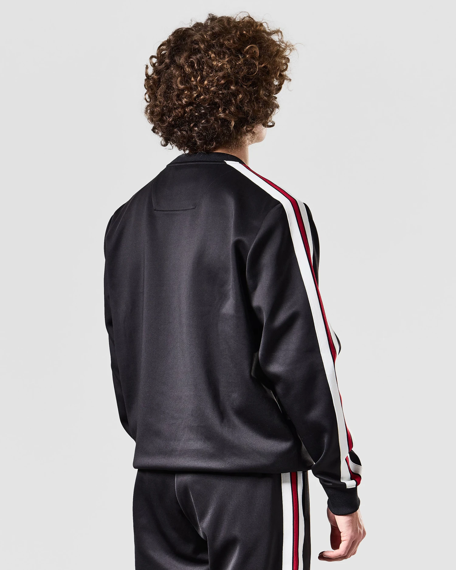 Weekend Offender Gou Taped Neck Track Top Black - Image 4